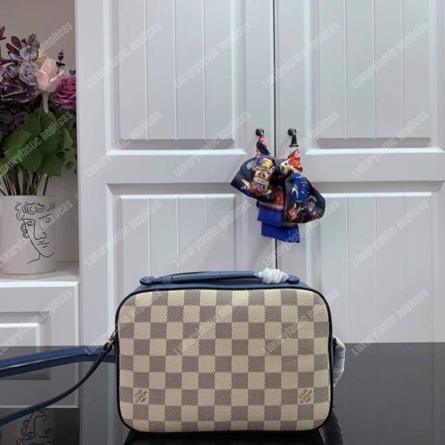 LV Saintonge Handbag Damier Azur Sky Blue