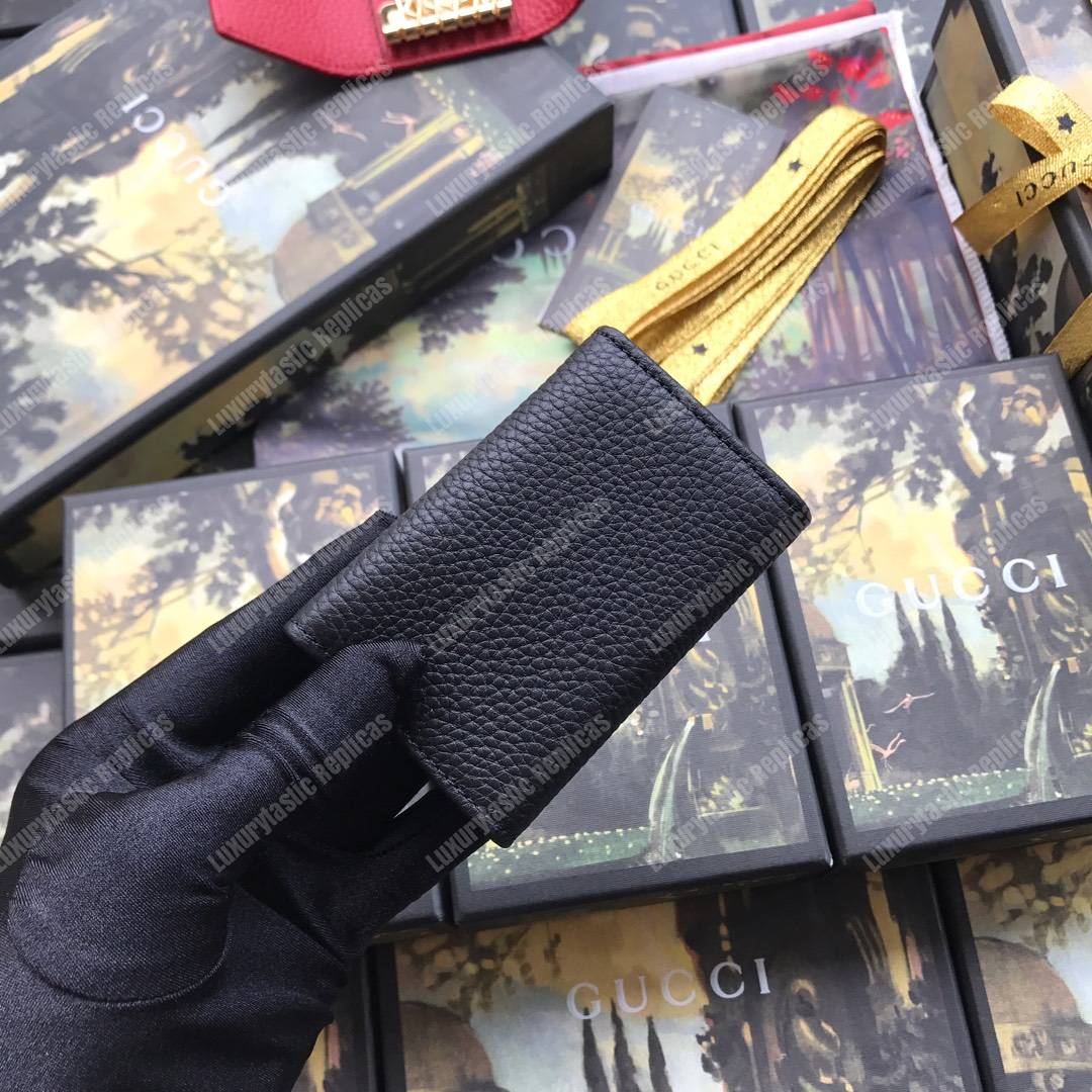 G*u*i gg marmont leather key case black