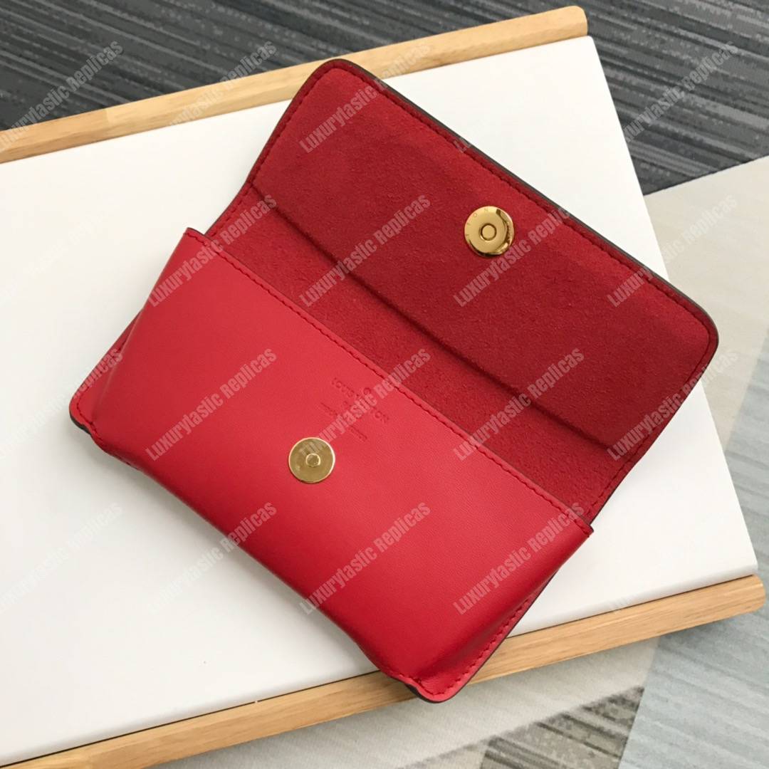LV Woody Glasses Case Monogram Red