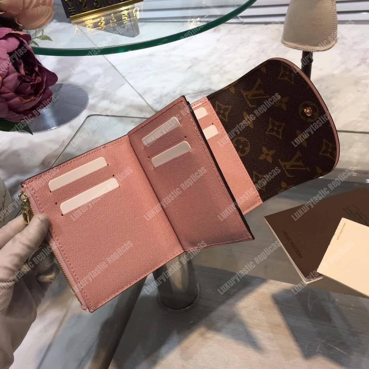 LV Ariane Wallet Monogram Rose Ballerine
