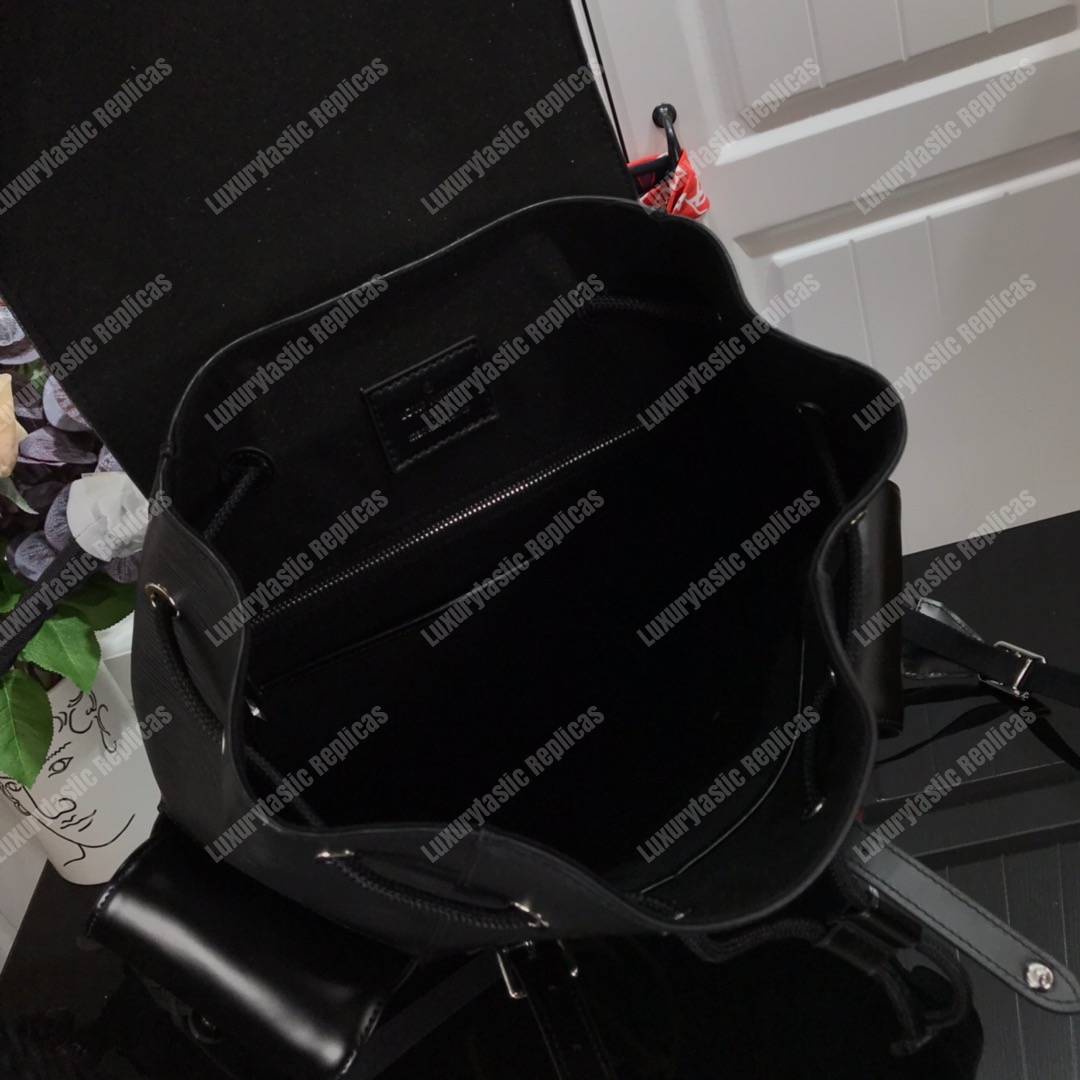 LV Christopher Backpack PM Epi Leather Acid Green Noir