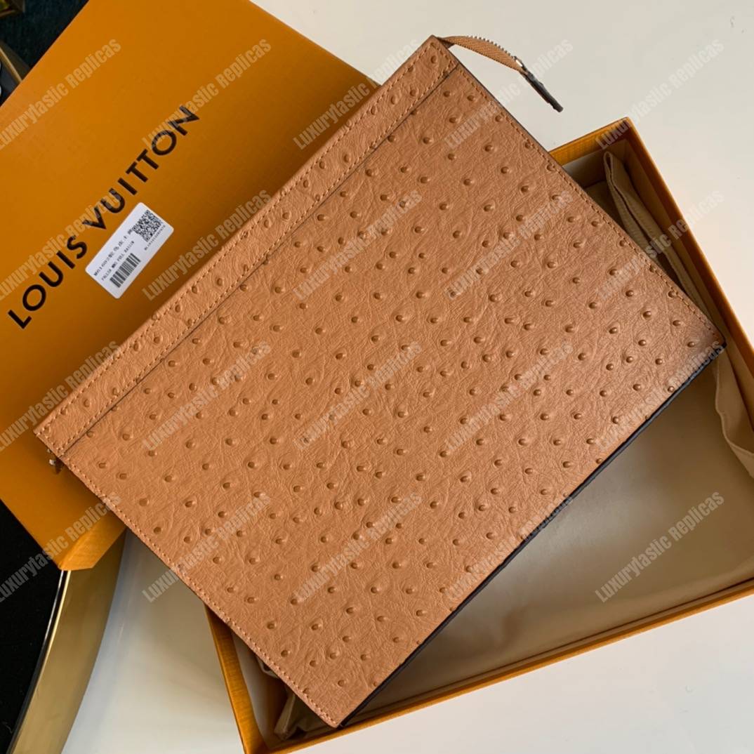 LV Pochette Voyage Ostrich Skin
