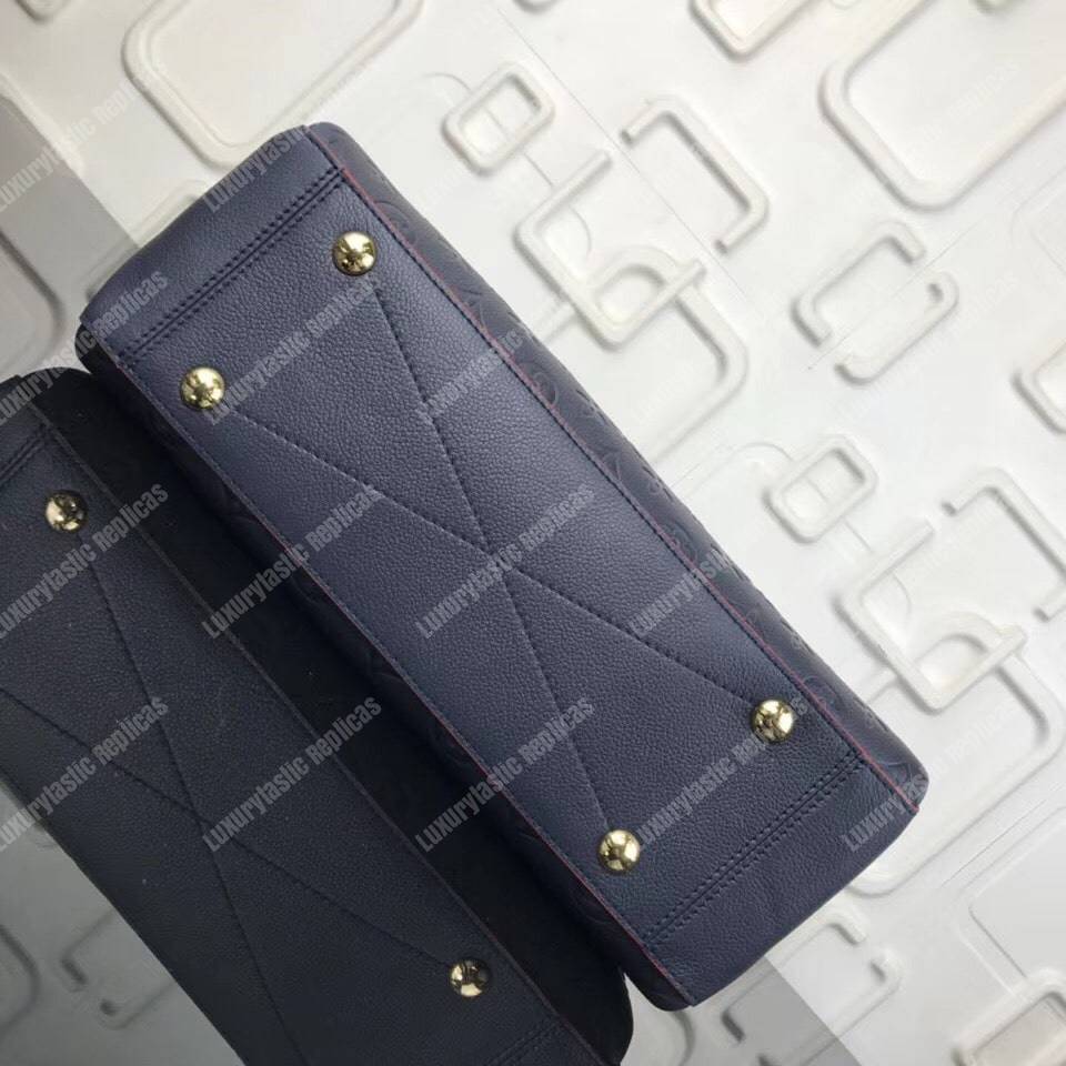 LV Surene MM Monogram Empreinte Leather Marine Rouge