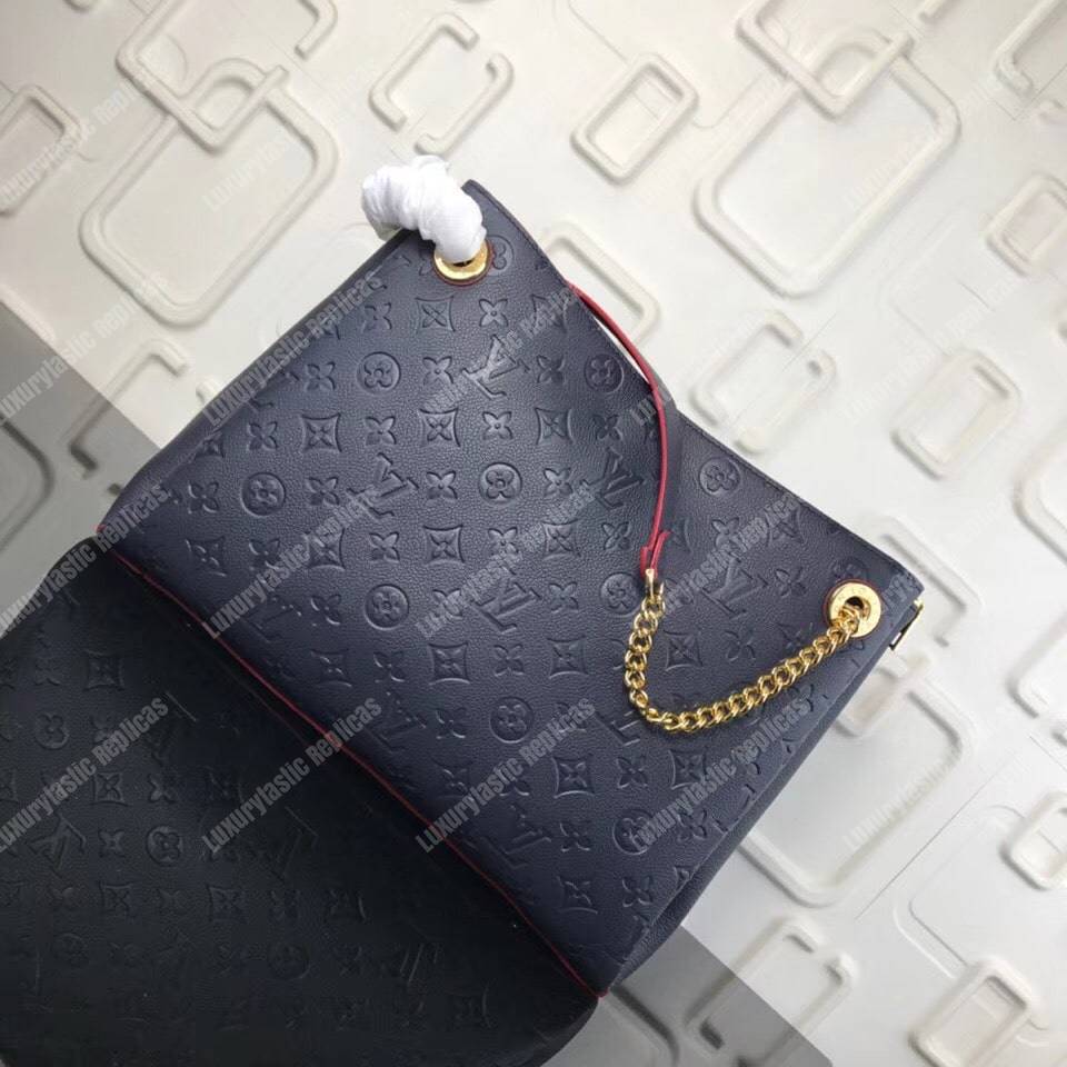 LV Surene MM Monogram Empreinte Leather Marine Rouge
