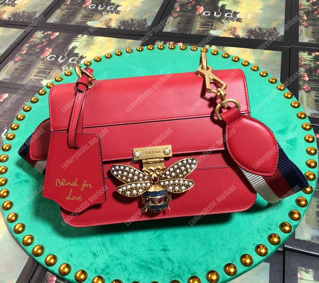 G*u*i queen margaret leather bag red