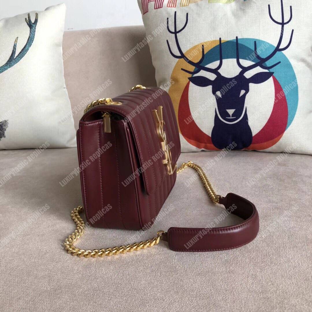 Saint Laurent Vicky Medium Dark Red