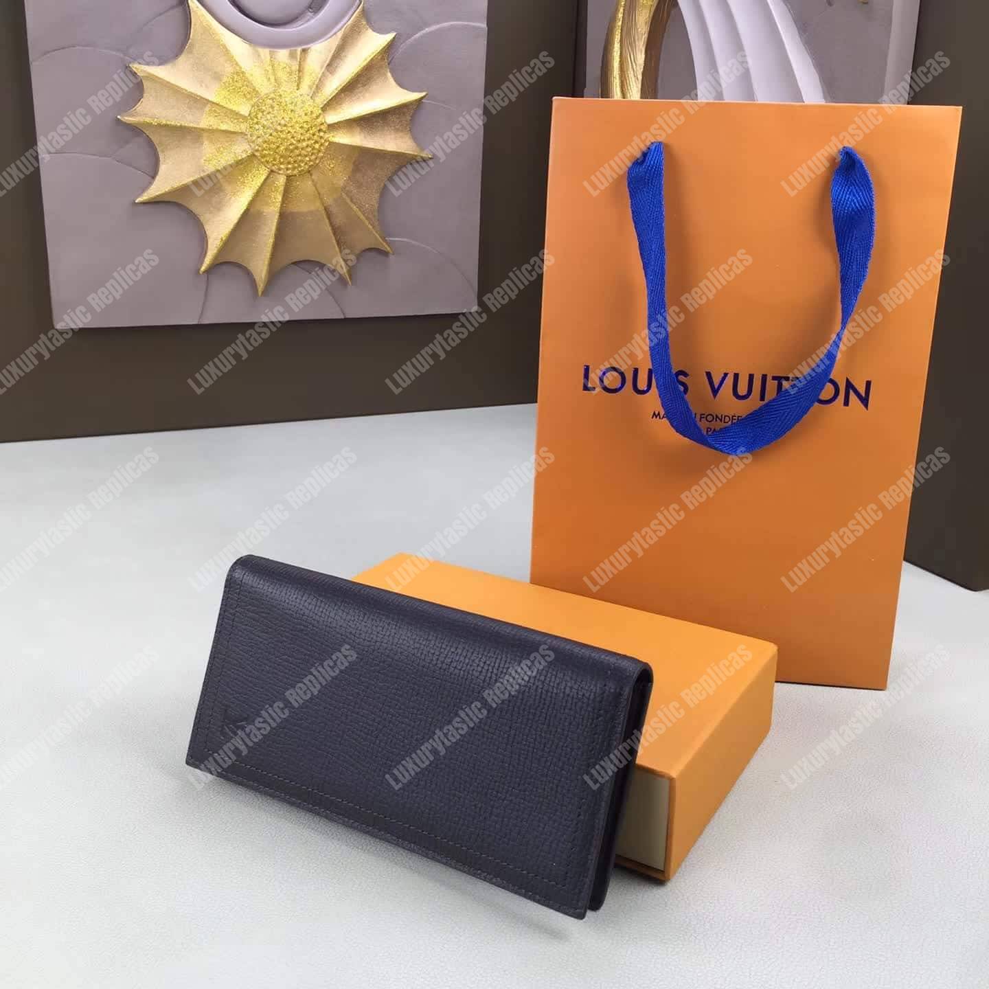 LV Long Coin Wallet Utah Leather Marron