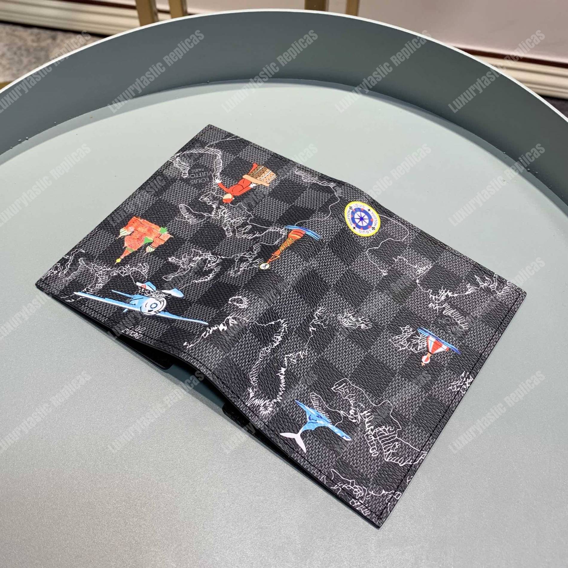 LV Passport Cover Damier Graphite Canvas