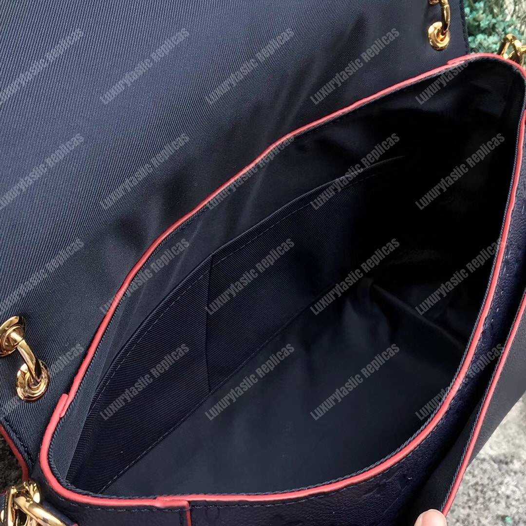 LV Blanche MM Monogram Empreinte Leather Marine Rouge
