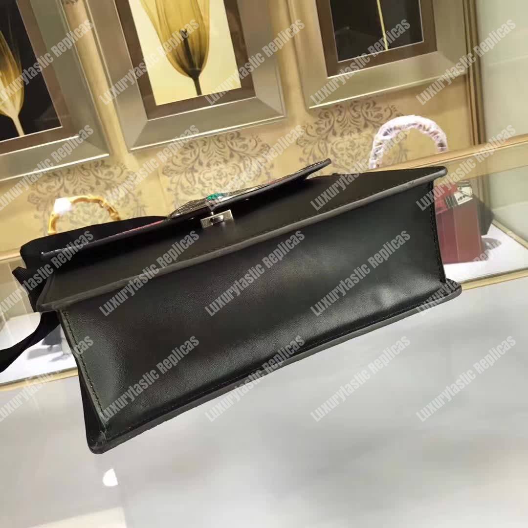 G*u*i lilith leather top handle bag black