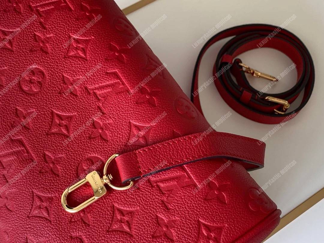 LV Speedy Bandouliere 25 Monogram Empreinte Leather Scarlet
