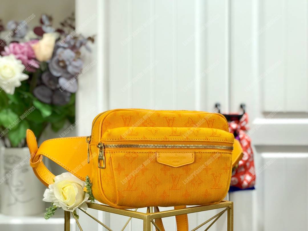 LV Outdoor Bumbag Denim Fabric Monogram Ocre