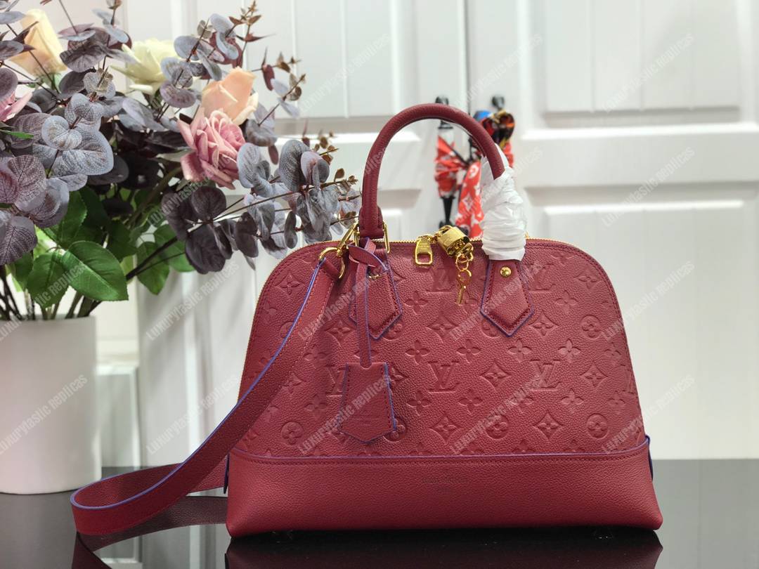 LV Neo Alma PM Monogram Empreinte Cherry Berry