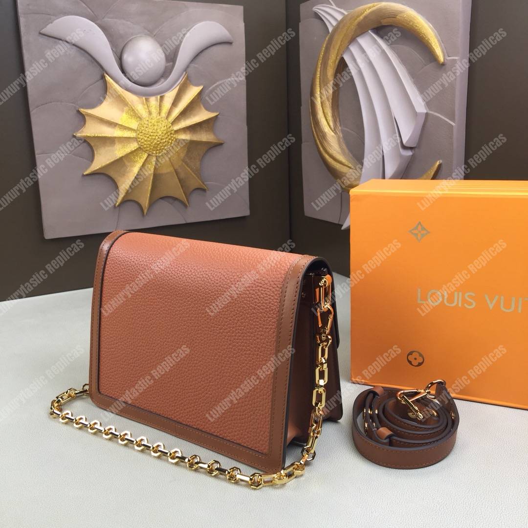 LV Mini Dauphine Taurillon Leather Bruni / Strawberry Milk