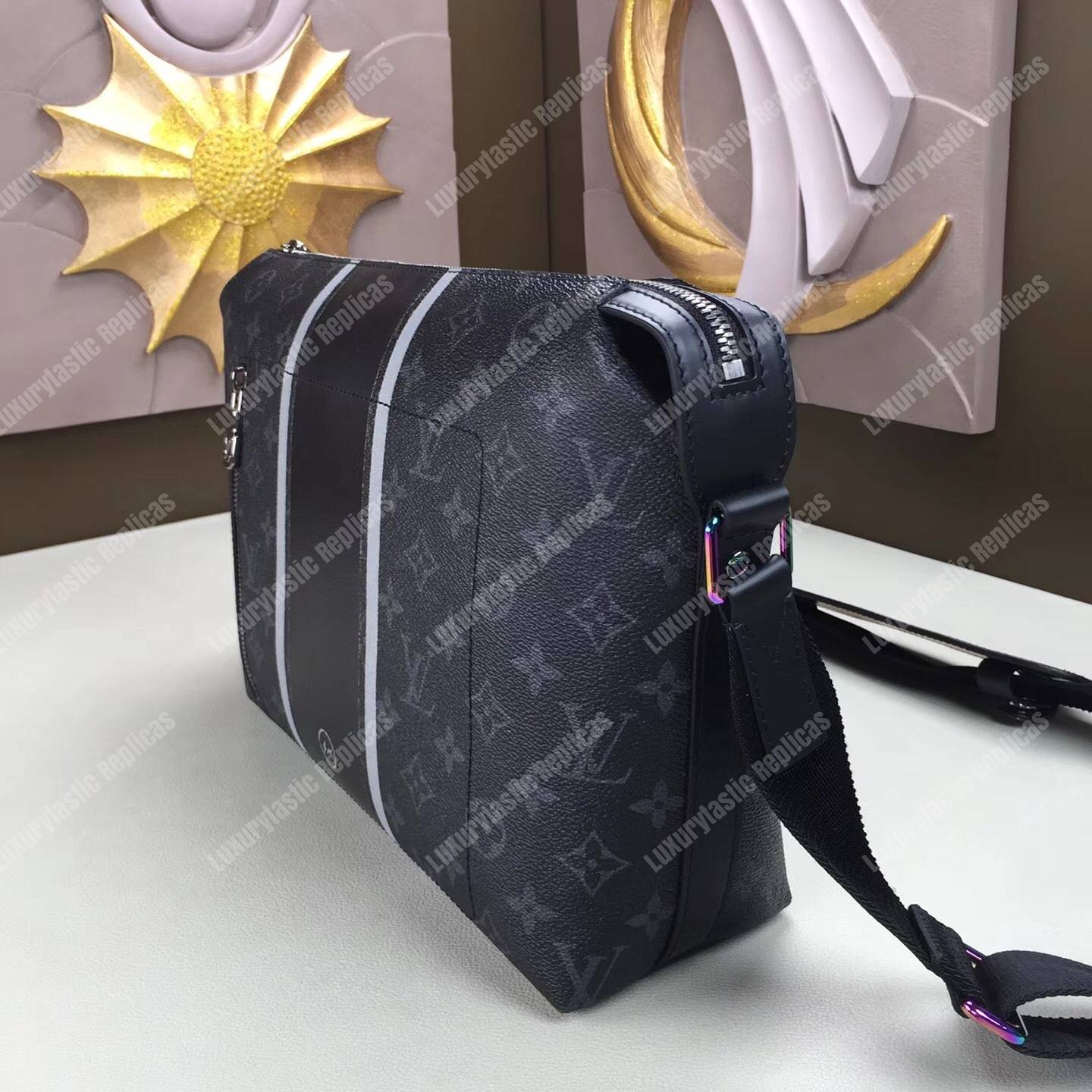 LV Apollo Messenger PM Messenger Bag Monogram Eclipse Canvas