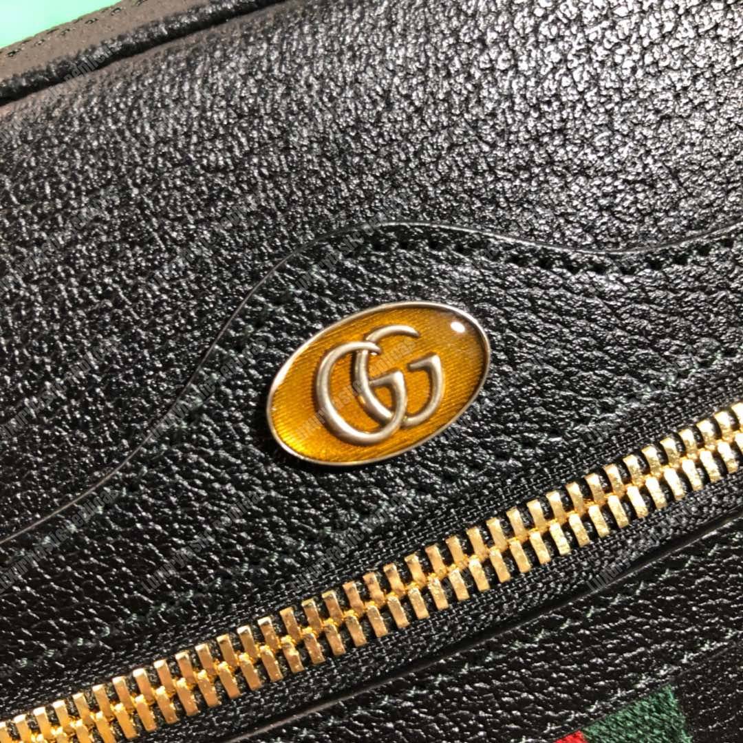 G*u*i ophidia black leather small belt bag