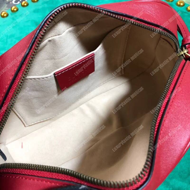 G*u*i gg marmont small matelassé shoulder bag with pearls red