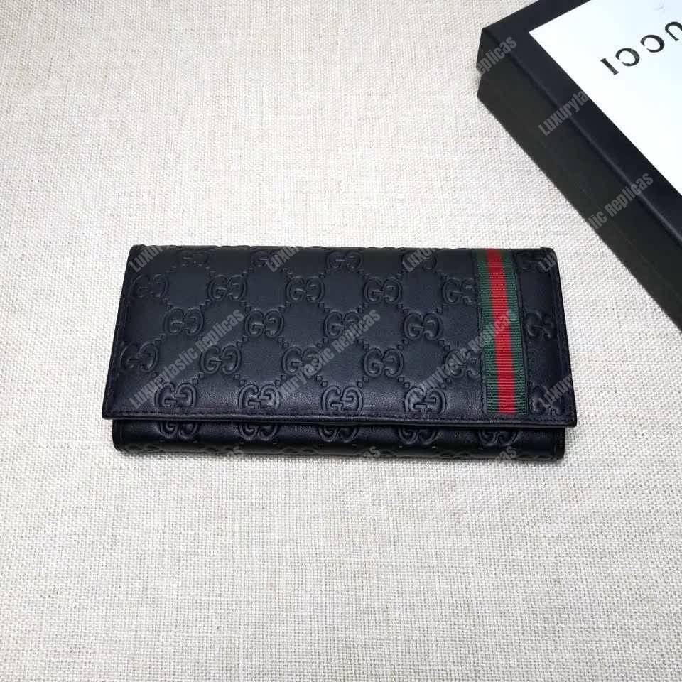 G*u*i gg continental offset web wallet black