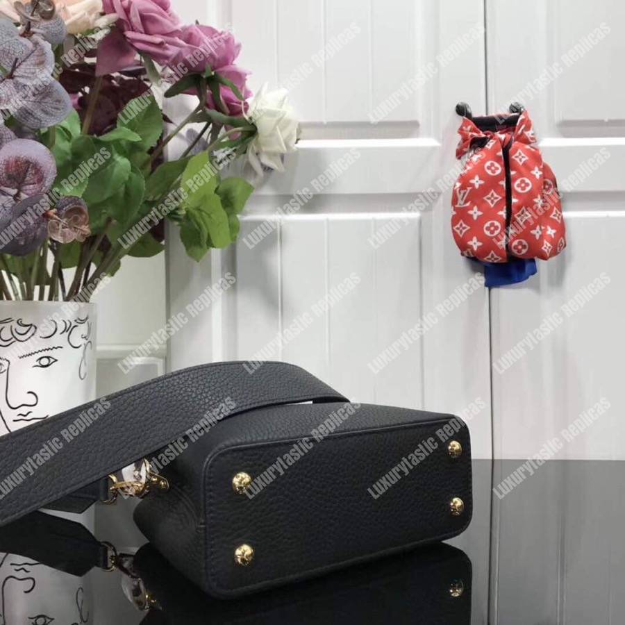 LV Capucines Mini Taurillon Python Black