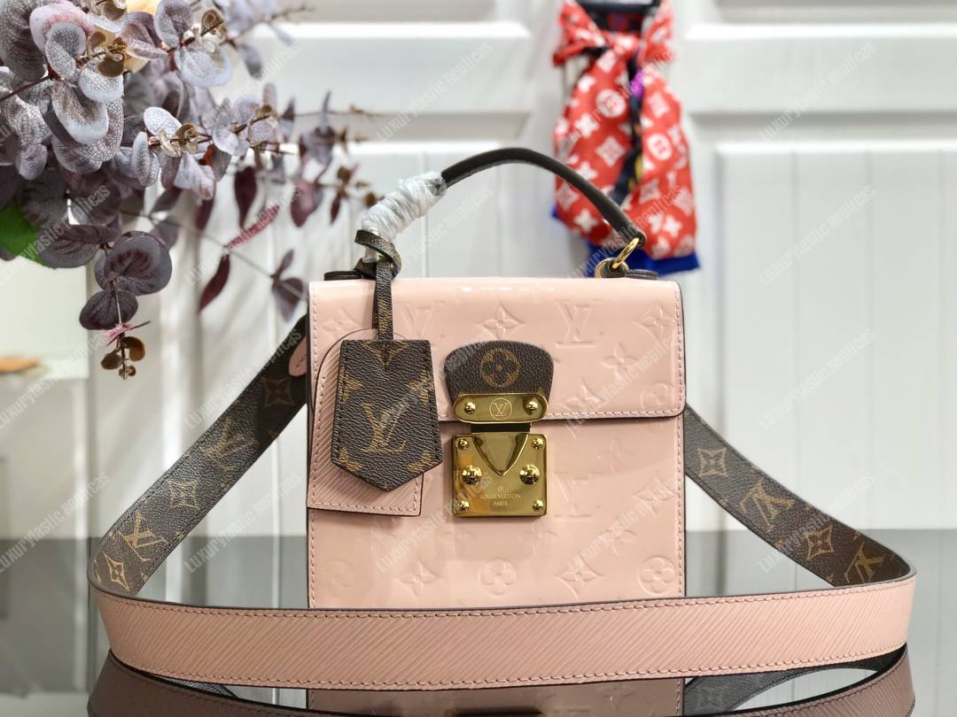 LV Spring Street Monogram Vernis Rose Ballerine