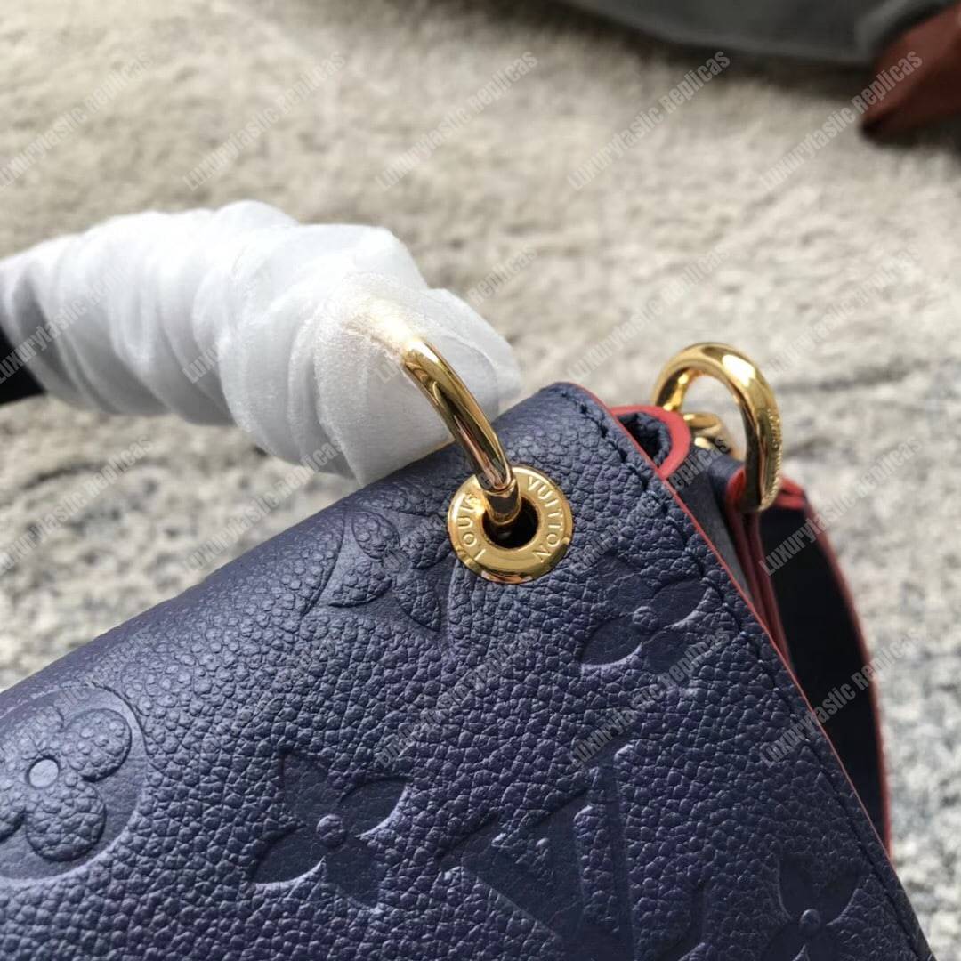 LV Blanche MM Monogram Empreinte Leather Marine Rouge