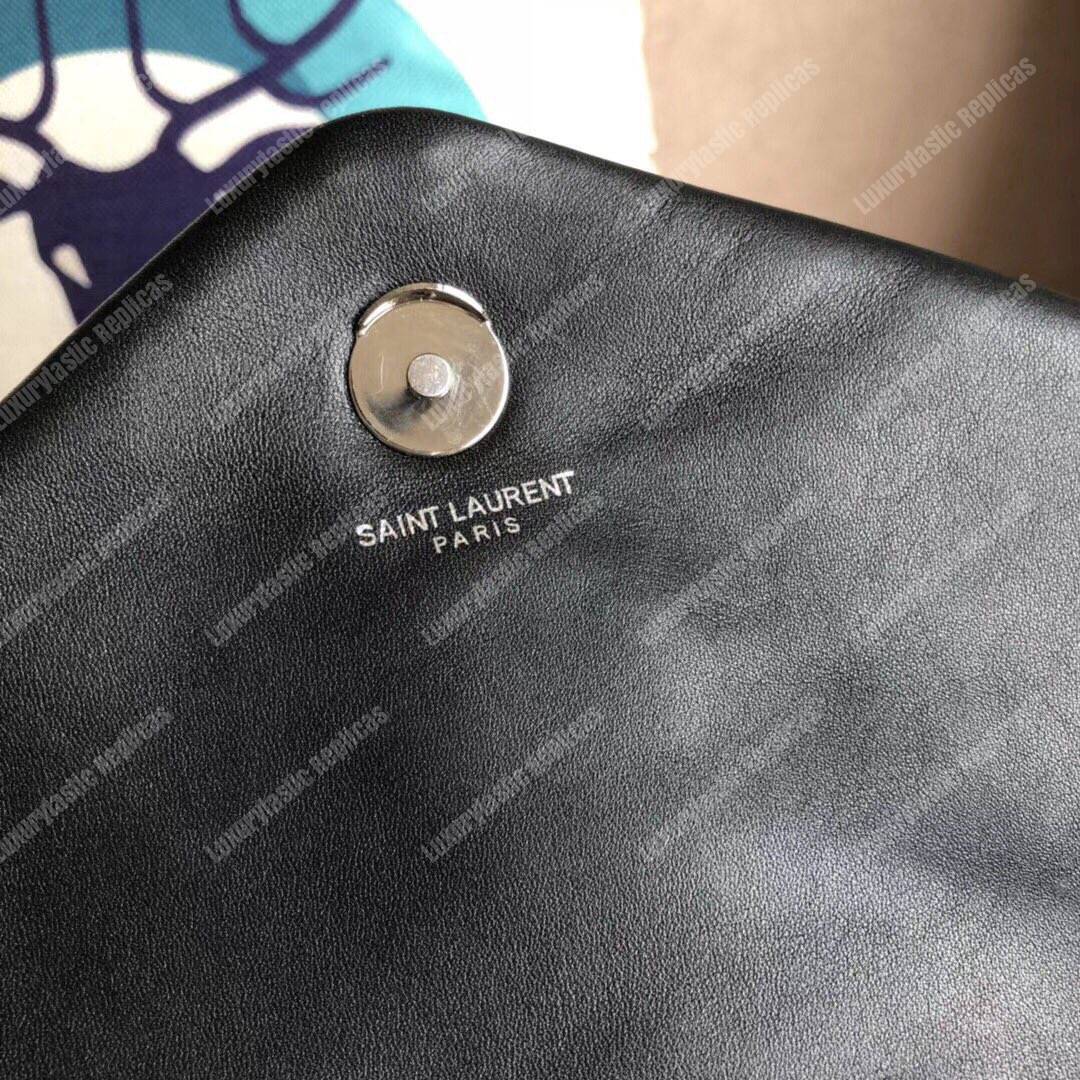 Saint Laurent LouLou Medium in Metelasse “Y” Leather Black
