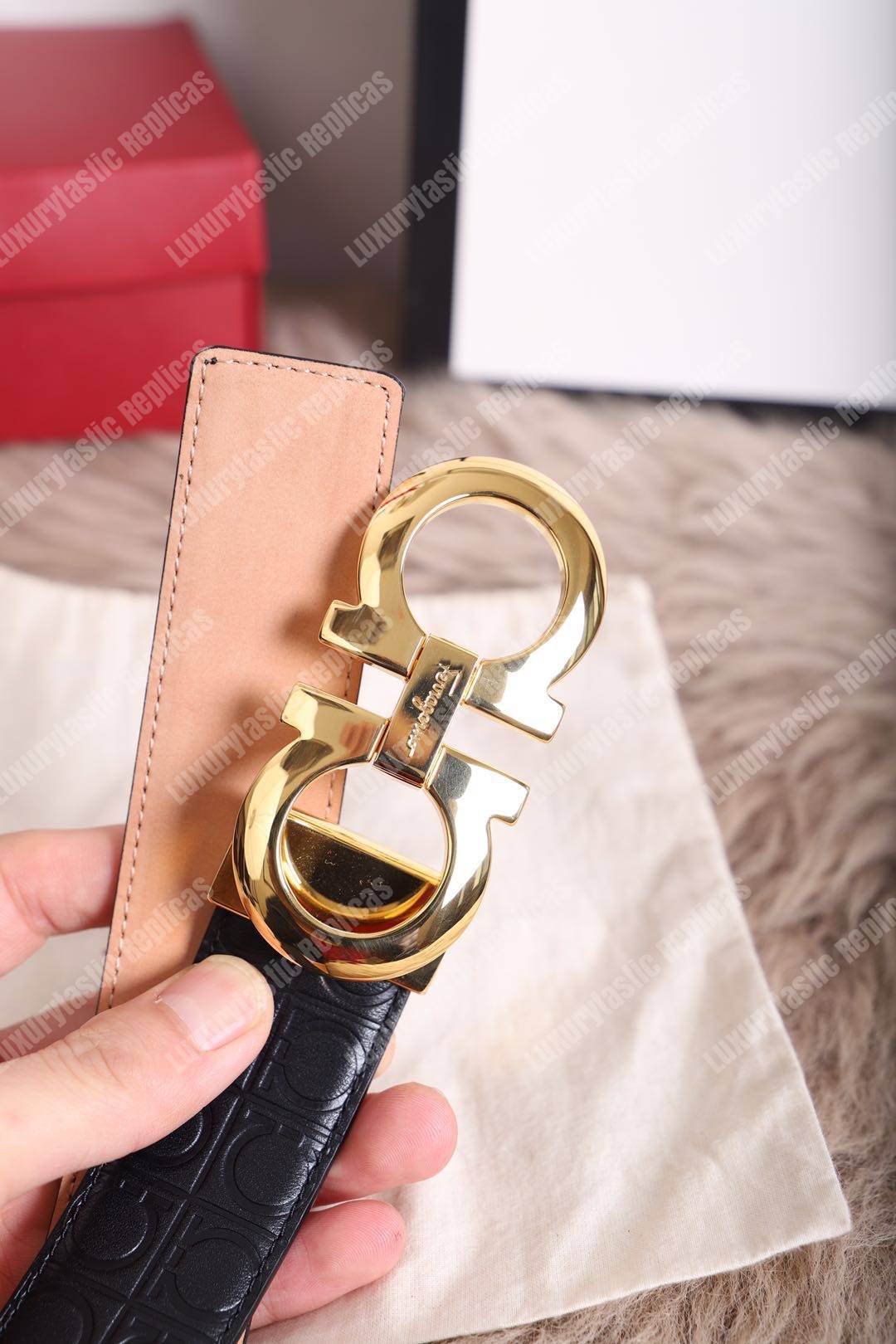 ﻿Salvatore Ferragamo Adjustable Gancini Belt