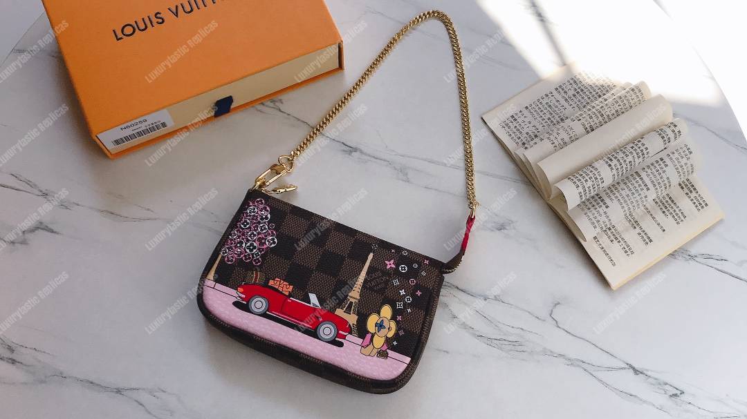 LV Mini Pochette Eiffel Tower Print