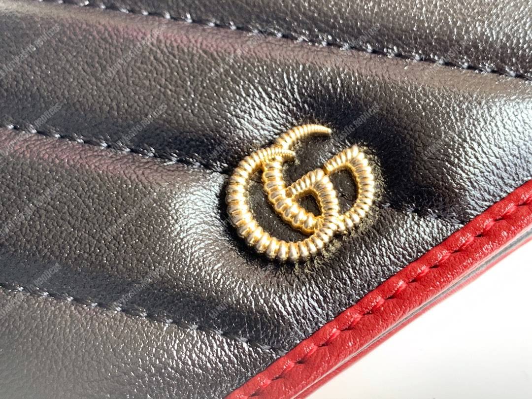 G*u*i gg marmont card case wallet black