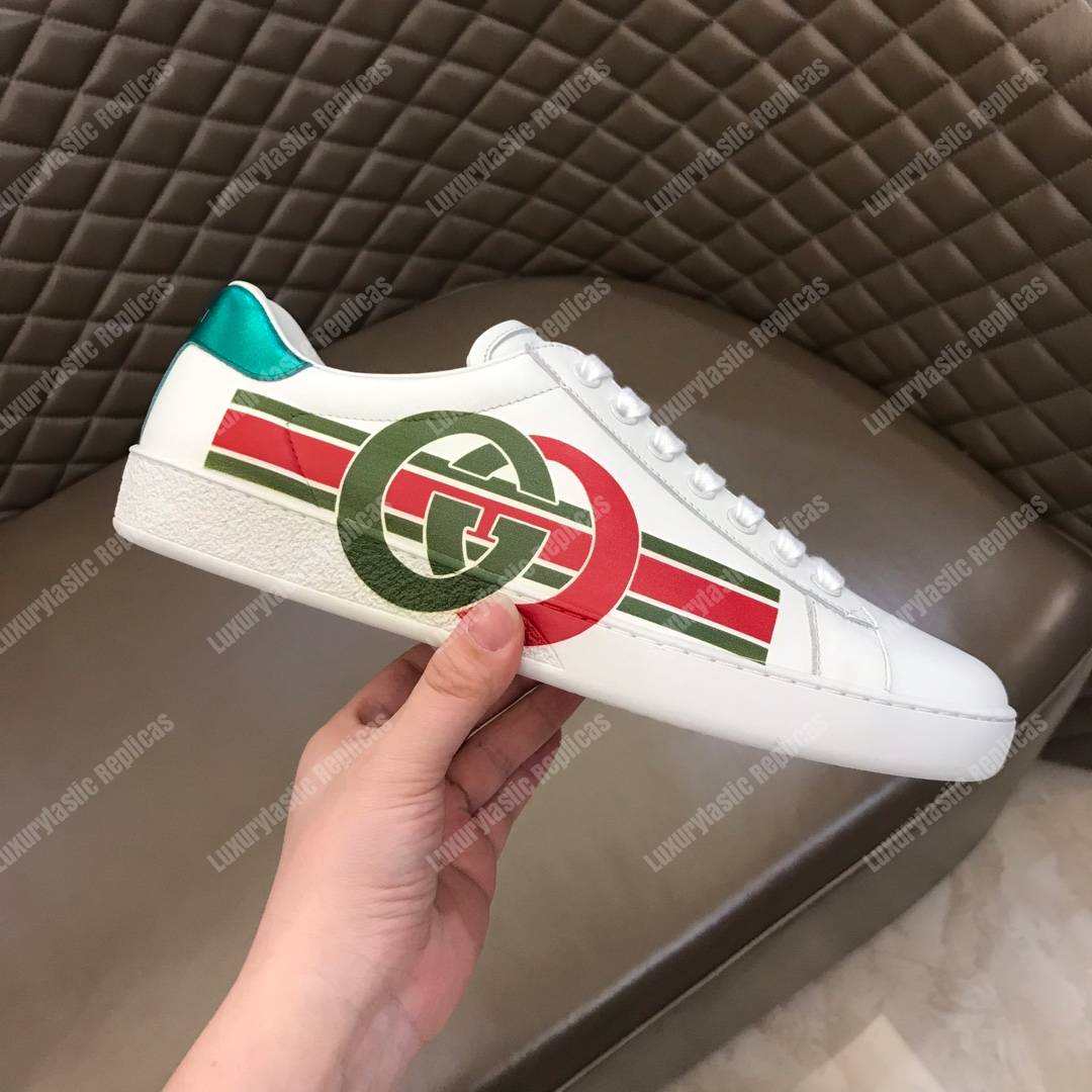 G*u*i ace sneaker with interlocking g white