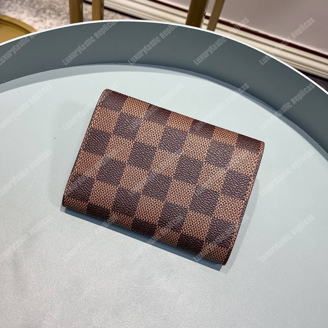 LV Victorine Wallet Damier Ebene Cerise Red