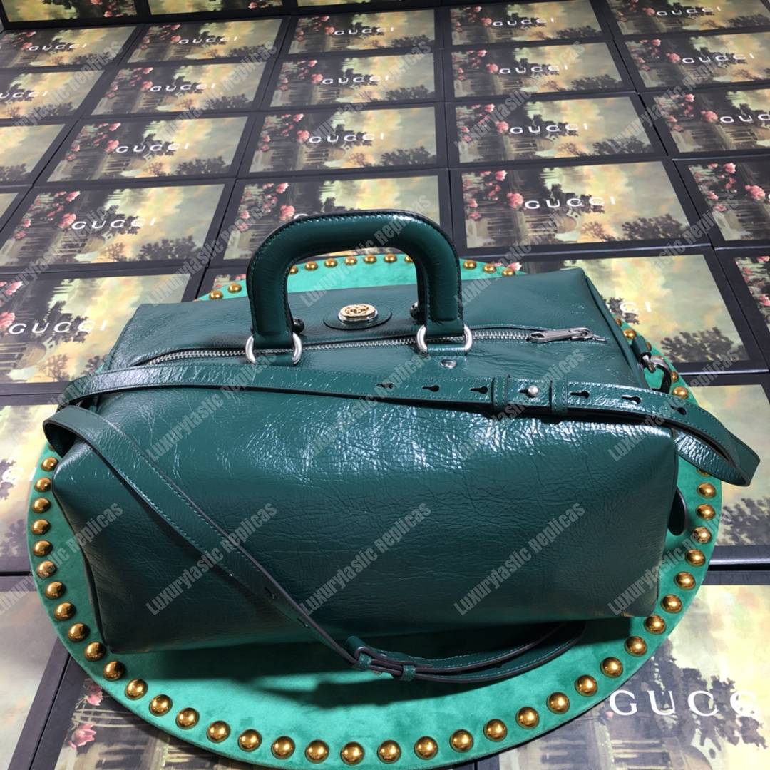 G*u*i soft leather backpack dark green