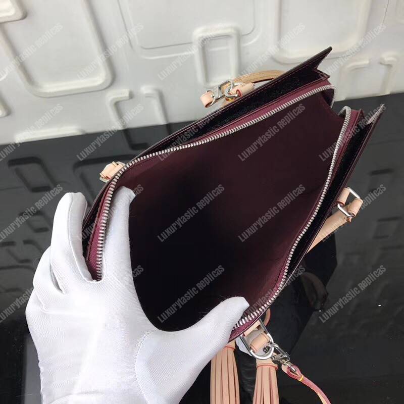 LV Monogram Vernis Neo Triangle Bag Amarante