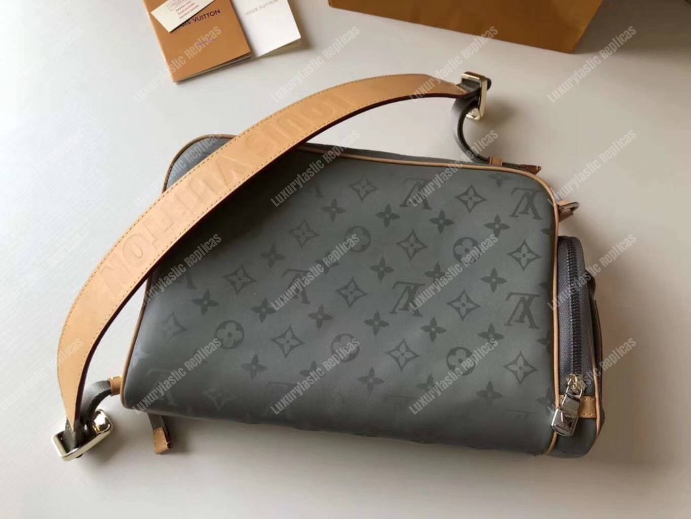 LV Camera Bag Monogram Titanium