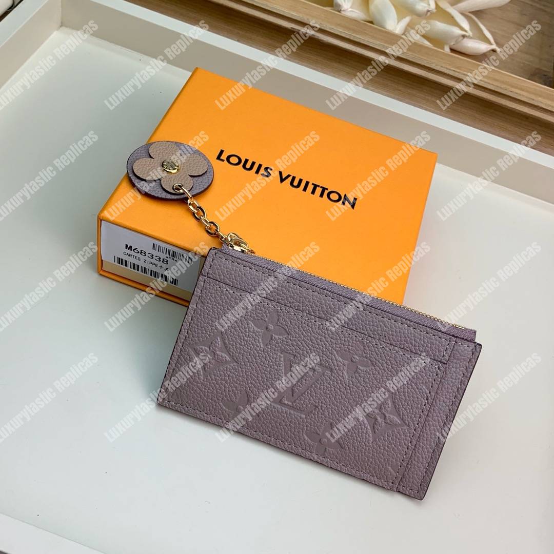 LV Zipped Card Holder Monogram Taupe