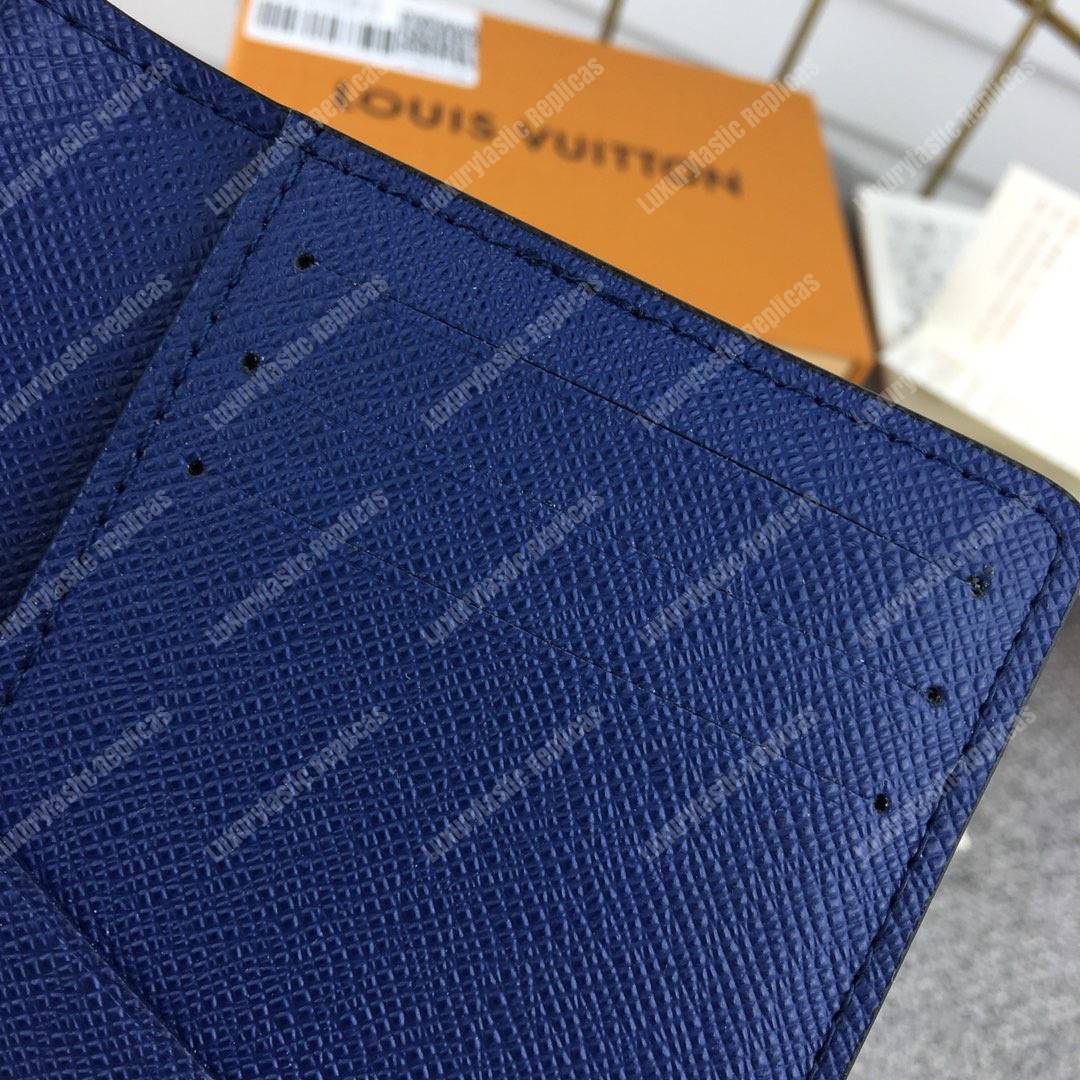LV Pocket Organiser Taiga Monogram Cobalt
