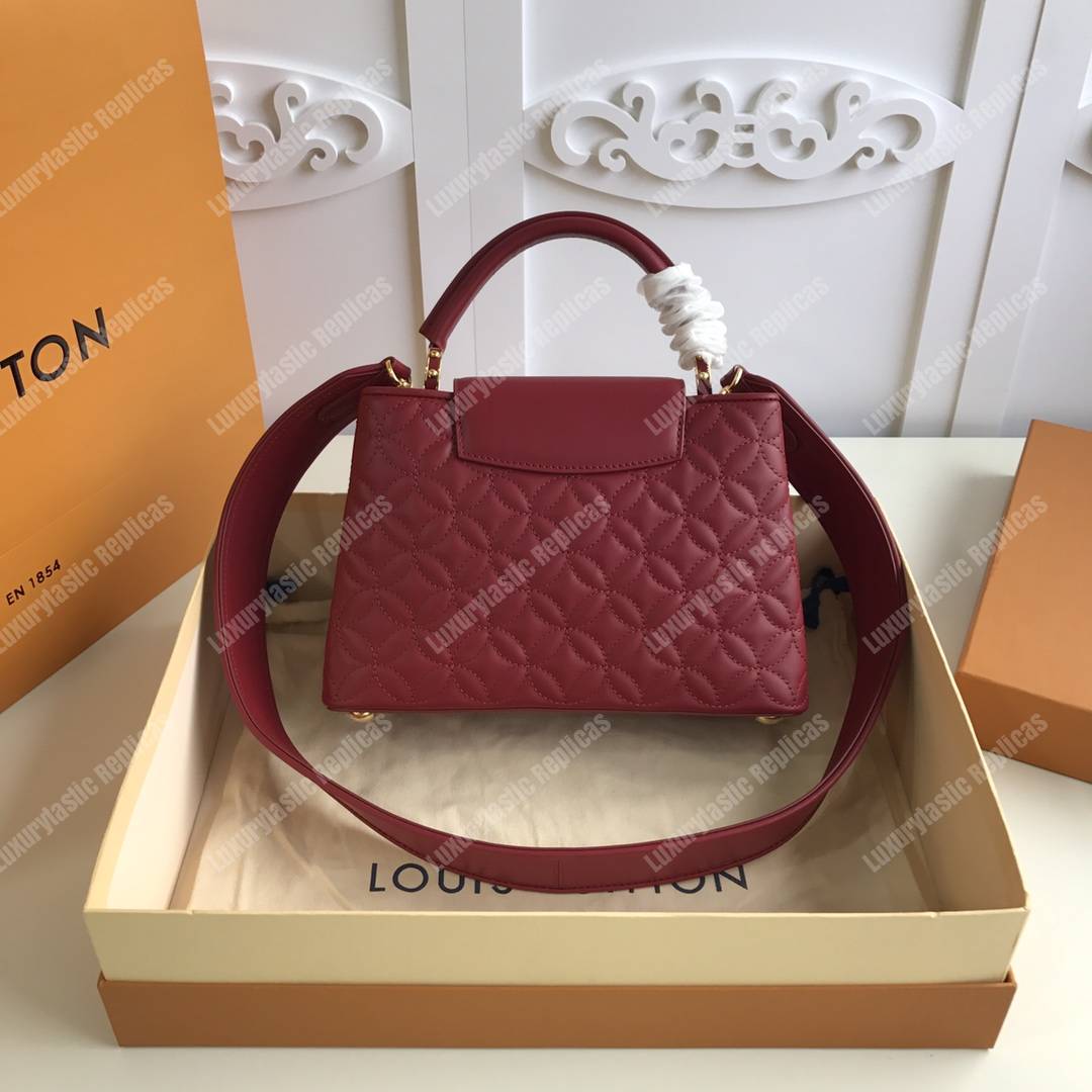 LV Capucines BB Rough Carmin