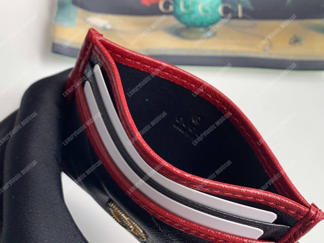 G*u*i gg marmont card case twisted black