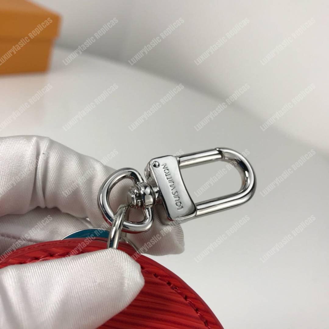 LV Mirror Bag Charm & Key Holder Epi Leather Red