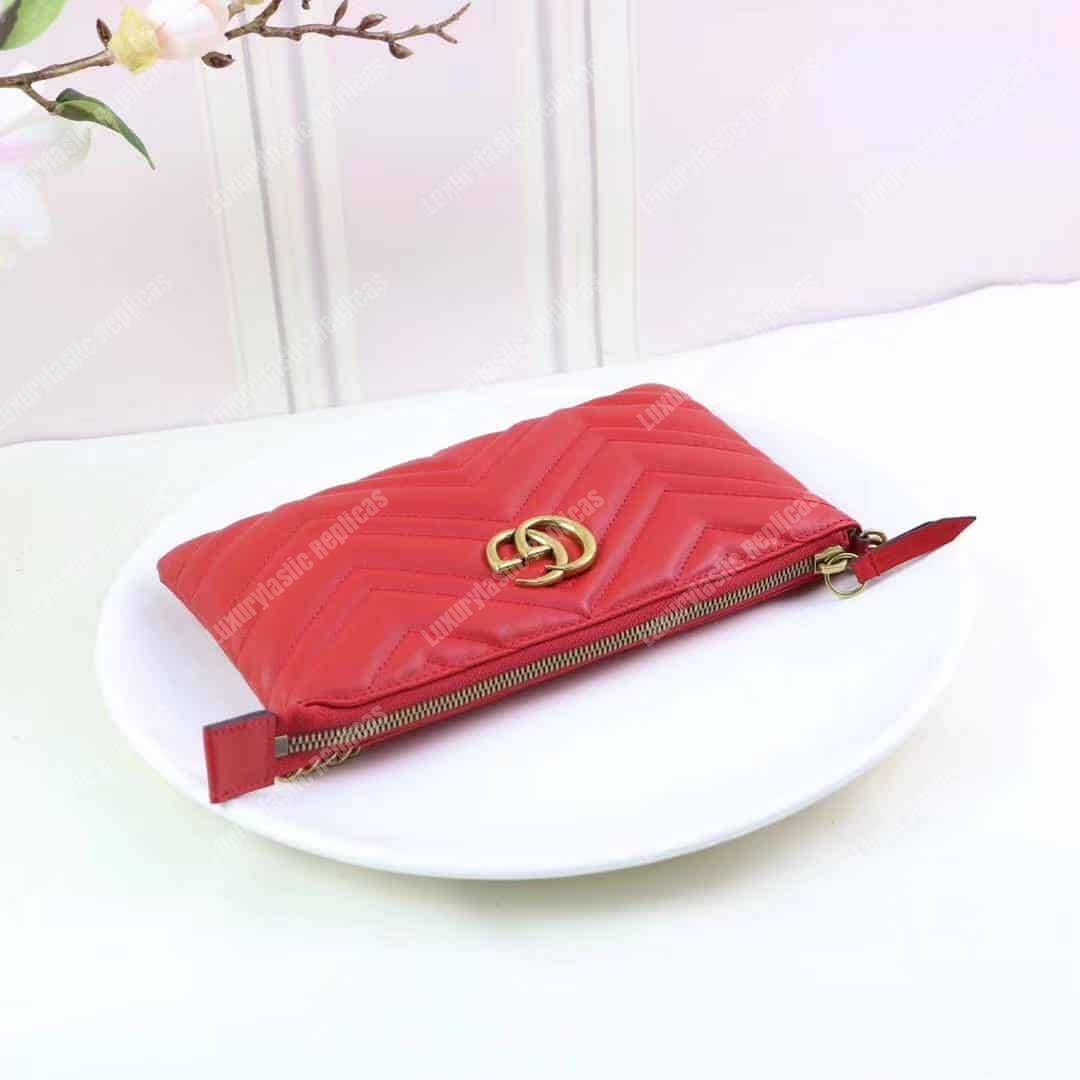 G*u*i gg marmont mini chain bag hibiscus red