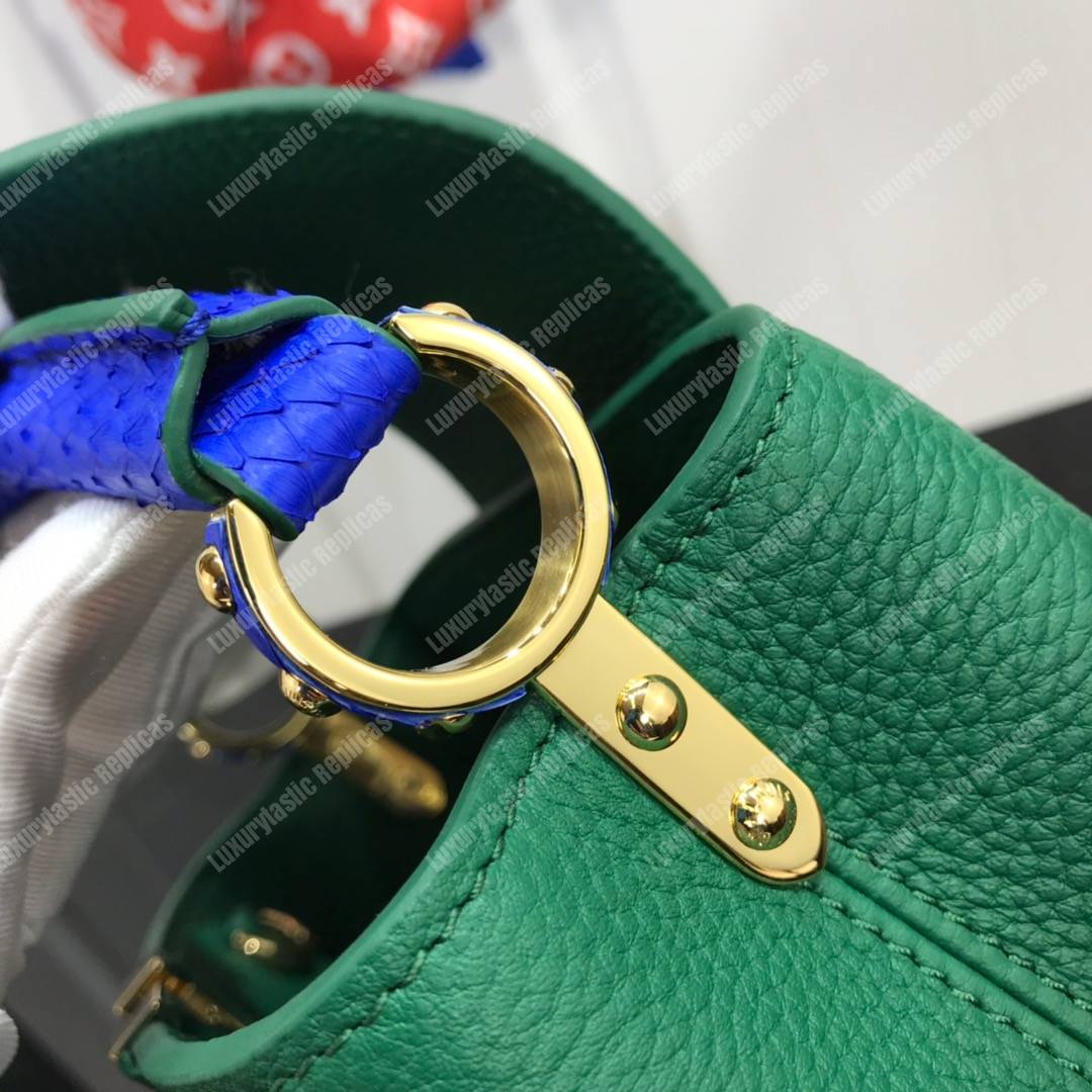 LV Capucines Mini Taurillon Python Vert