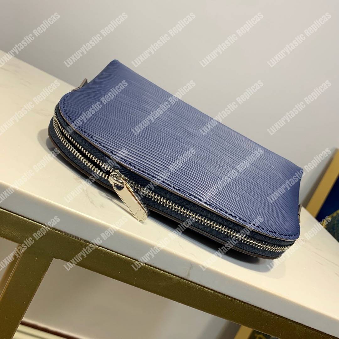 LV Cosmetic Pouch PM Epi Leather Indigo