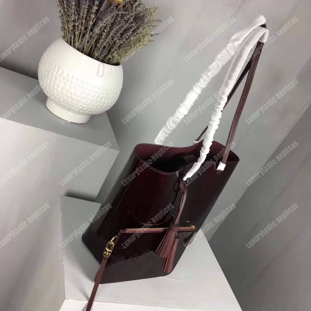 LV Long Beach MM Monogram Vernis Leather