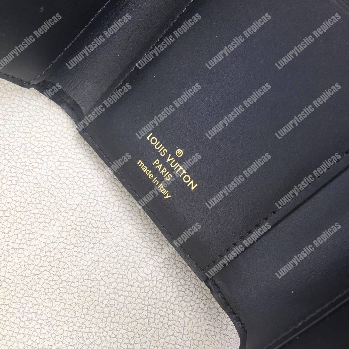 LV New Wave Compact Wallet Black