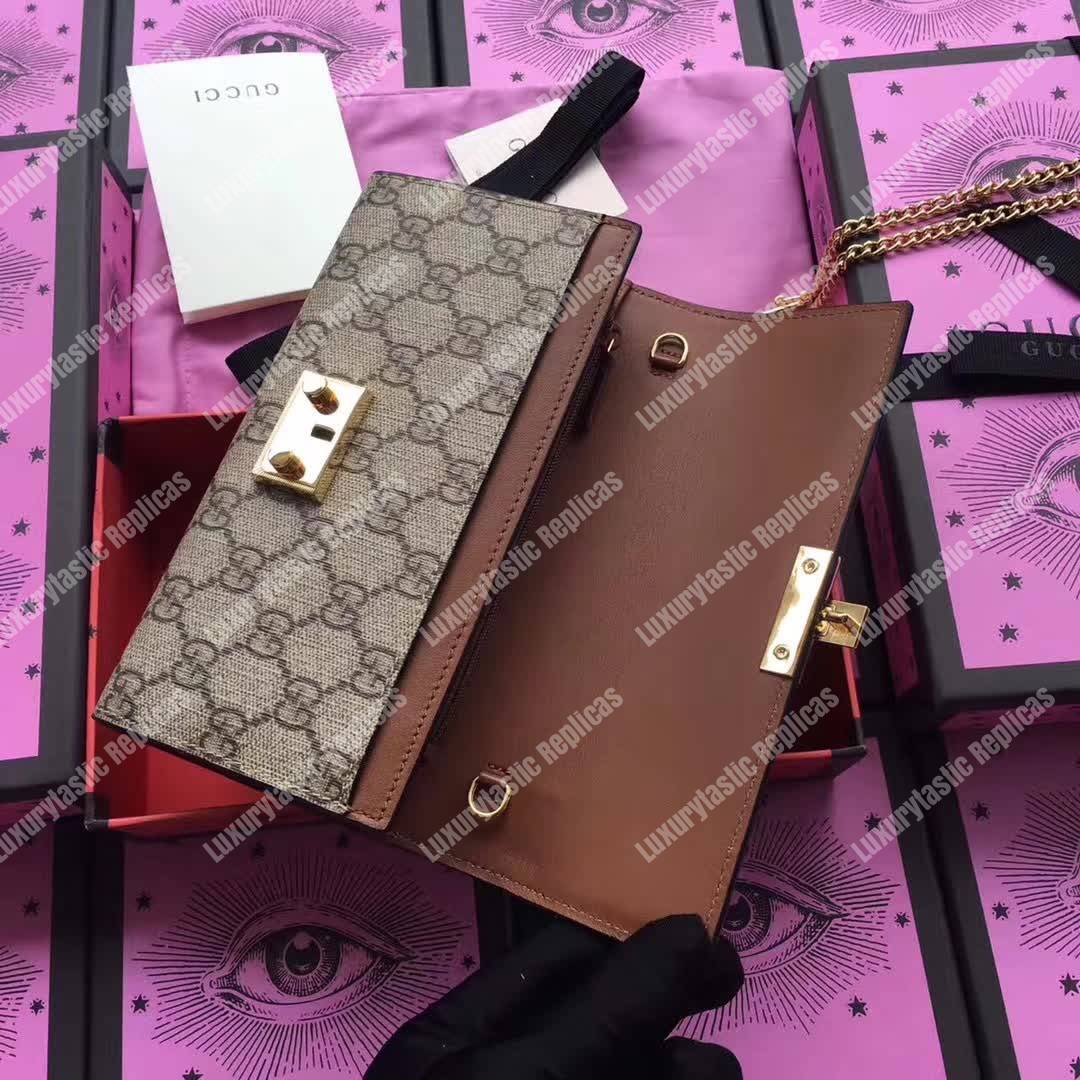 G*u*i gg padlock continental wallet beige/ebony