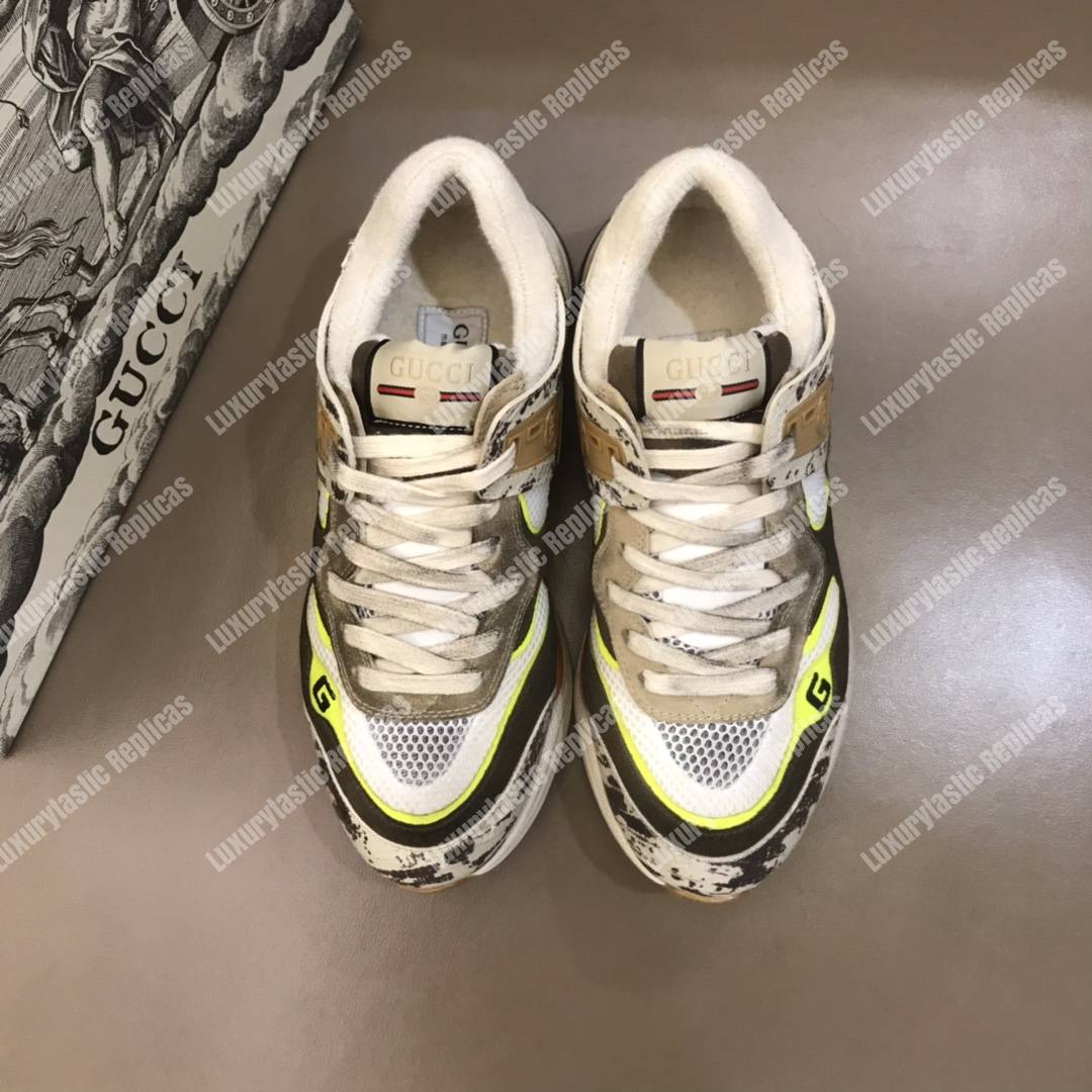 G*u*i ultrapace sneaker brown/yellow lining