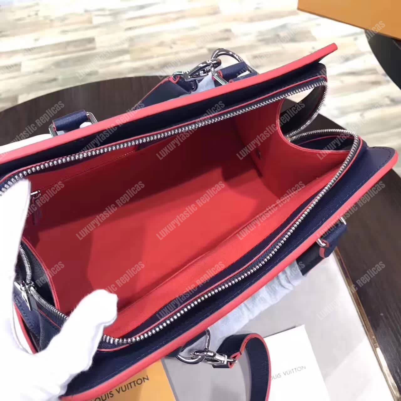 LV Epi Vaneau MM Bag Epi Leather Indigo