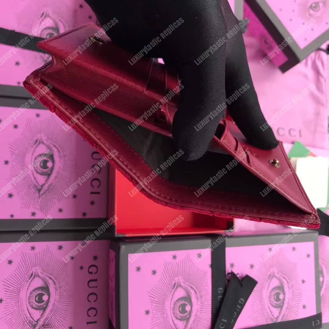 G*u*i gg marmont card case velvet maroon