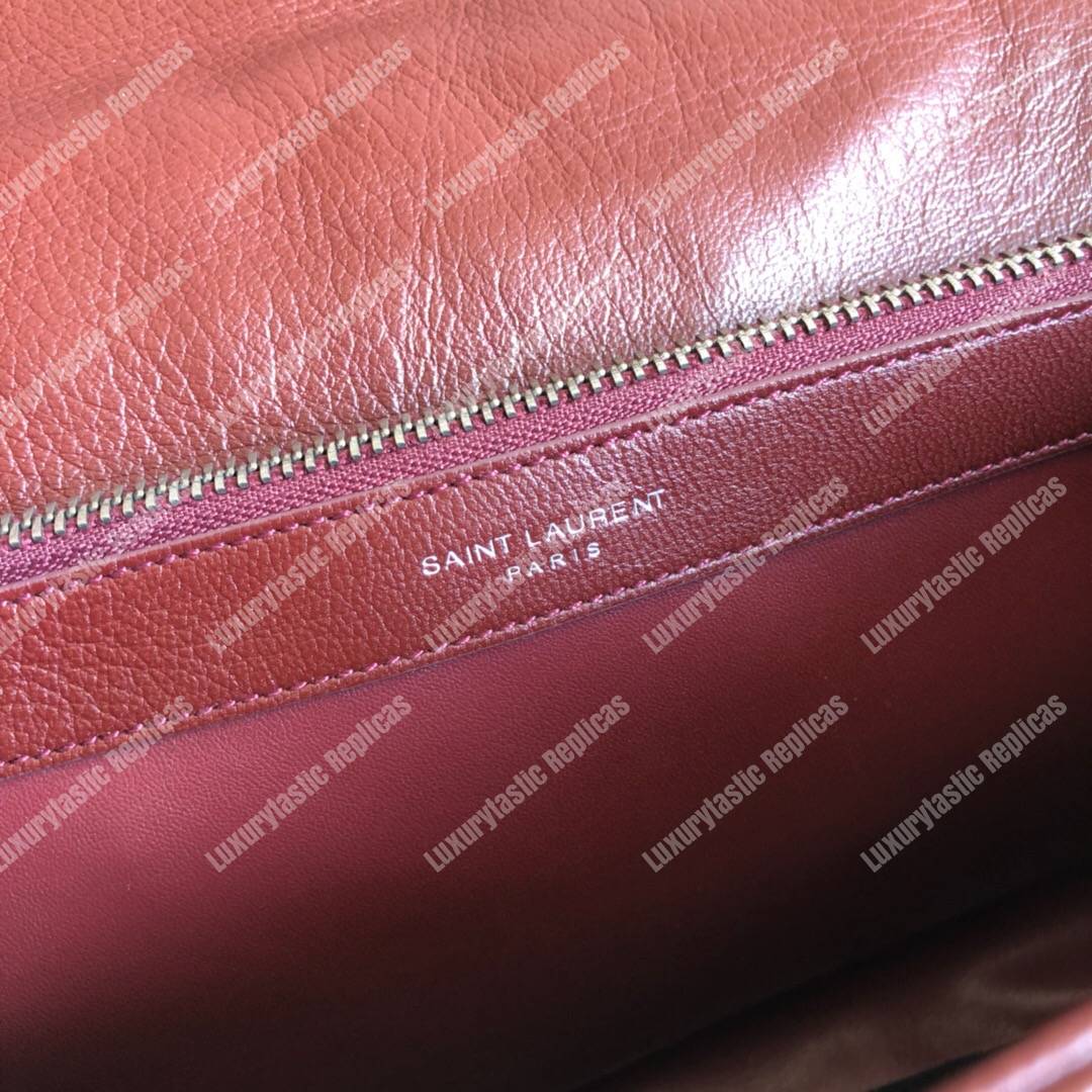 Saint Laurent Classic Large Soft Envelope Dark Red