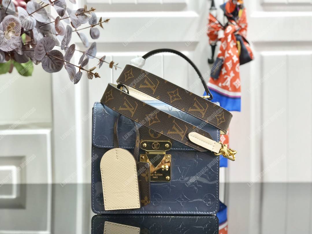 LV Spring Street Monogram Vernis Bleu Jean